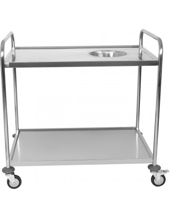 Commercial 2-Tier Stainless Steel Waste Sorting Trolley with Cutlery Tray Slot 1000×620×1000mm| TurcoBazaar CG10062 Commercial 2-Tier Stainless Steel Waste Sorting Trolley with Cutlery Tray Slot 1000×620×1000mm| TurcoBazaar CG10062