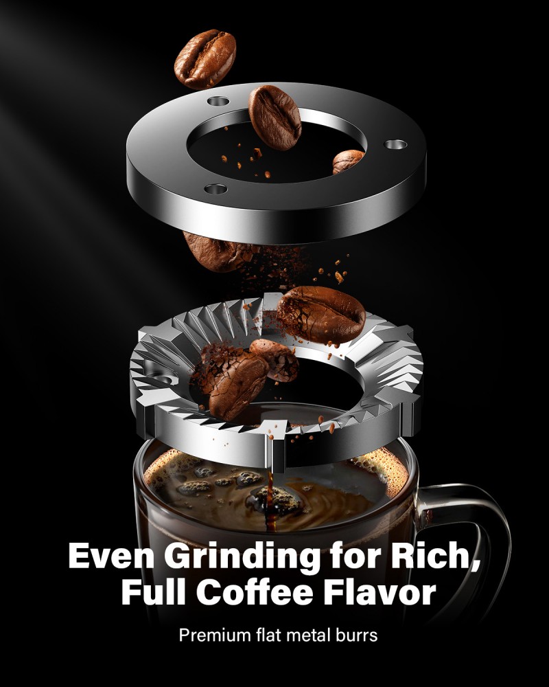 Commercial Flat Burr Coffee Grinder 150W with 240g Bean Hopper Black | TurcoBazaar CG836B Commercial Flat Burr Coffee Grinder 150W with 240g Bean Hopper Black | TurcoBazaar CG836B