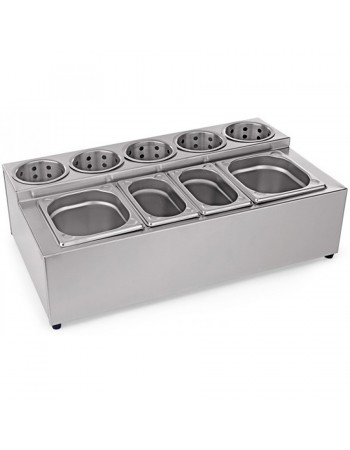 Commercial Condiment & Cutlery Holder including pans |  CH004