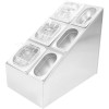 Commercial Condiment Pan Holder including 3xGN1/6 + 3xGN1/9 pans with recess lids & ladles |  CHM01D