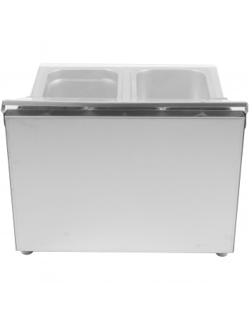 Commercial Condiment Holder including 4xGN1/6-100mm pans & fliptop lids |  CHRLF04B1