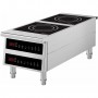 Commercial Countertop Double Front-to-Back Induction Cooker with Legs 7000W (3500W+3500W) Touch Control Hardwired | TurcoBazaar CX006