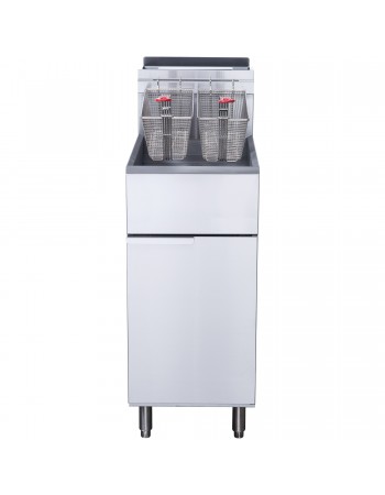 Twin Basket Professional Free standing Gas Fryer Single tank 22 litres 21kW | TurcoBazaar DCF22L Twin Basket Professional Free standing Gas Fryer Single tank 22 litres 21kW | TurcoBazaar DCF22L