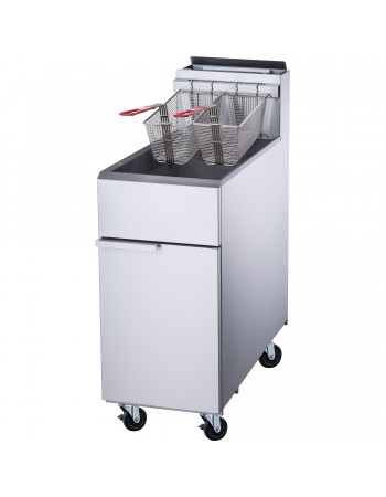 Twin Basket Professional Free standing Gas Fryer Single tank 22 litres 21kW | TurcoBazaar DCF22L