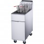 Twin Basket Professional Free standing Gas Fryer Single tank 22 litres 21kW | TurcoBazaar DCF22L