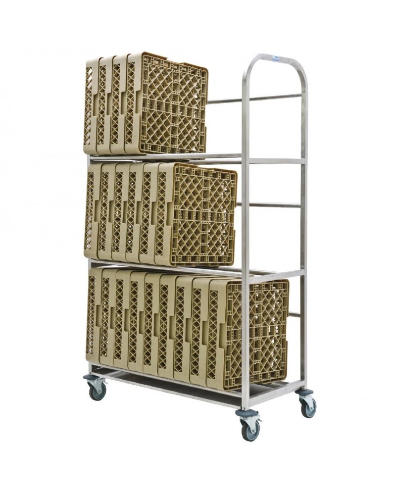 Commercial Drip Dry Trolley for Dishwasher baskets Stainless steel 30 baskets 1070x470x1705mm | TurcoBazaar DDT30 Commercial Drip Dry Trolley for Dishwasher baskets Stainless steel 30 baskets 1070x470x1705mm | TurcoBazaar DDT30