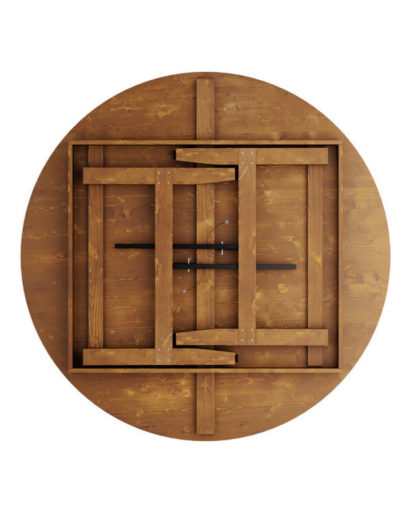 Vineyard Folding Catering Table Round 6ft Pine Wood 1800x760mm | TurcoBazaar DGW003272R