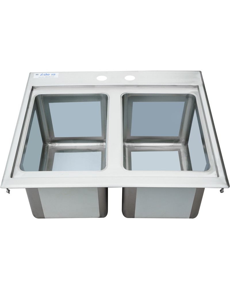 Drop-in Bar Sink 2 bowls Stainless steel | TurcoBazaar DIBS2FB101410