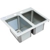 Drop-in Sink 2 bowls Stainless steel | TurcoBazaar DIS2DB101410