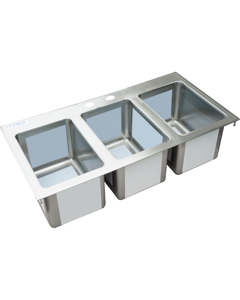 Drop-in Sink 3 bowls Stainless steel | TurcoBazaar DIS3DB101410