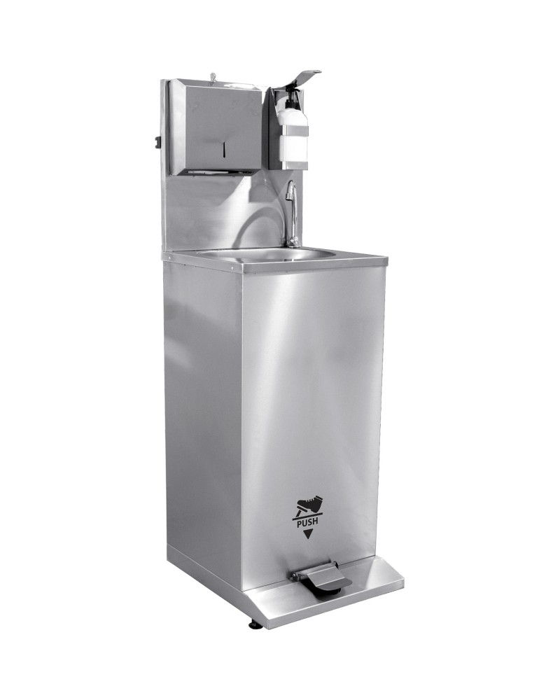 Mobile Disinfection Station Built-in water supply Stainless steel 500x655x1400mm | TurcoBazaar DKE50T