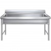 Commercial Stainless Steel Prep Sink with Backsplash 1000×600×900mm | TurcoBazaar DNG202