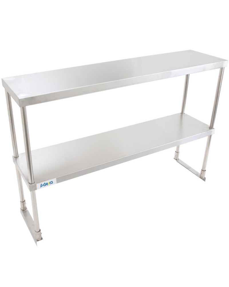 Double Tier Overshelf Stainless steel 1500x300x800mm | TurcoBazaar DOS300X1500