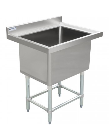 Commercial Pot Wash Sink Stainless steel 1 bowl Splashback 770x600x900mm | TurcoBazaar DPSS600X770