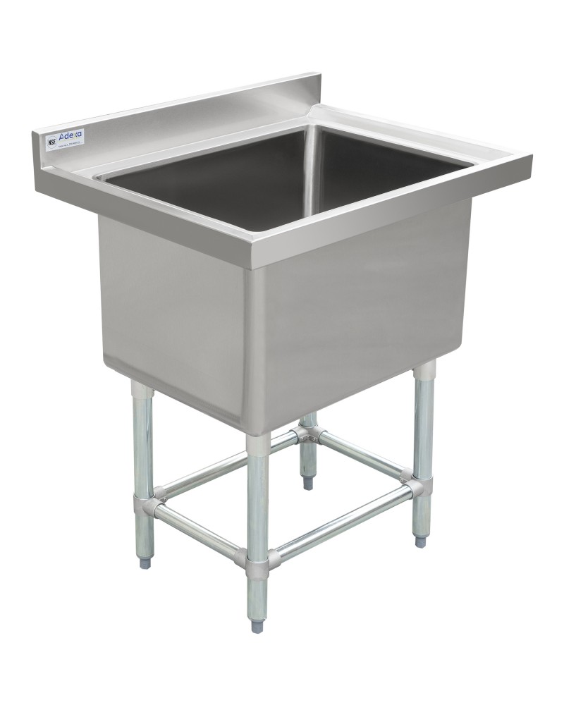 Commercial Pot Wash Sink Stainless steel 1 bowl Splashback 770x600x900mm | TurcoBazaar DPSS600X770