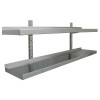 Wall shelf 2 levels 1600x400x600mm Stainless steel | TurcoBazaar WM16040B