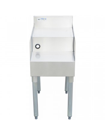 Commercial double step blender station with backsplash Stainless steel 380x580x760mm | TurcoBazaar DSBS2315