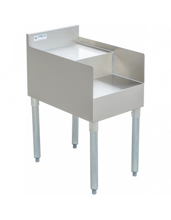 Commercial double step blender station with backsplash Stainless steel 380x580x760mm | TurcoBazaar DSBS2315