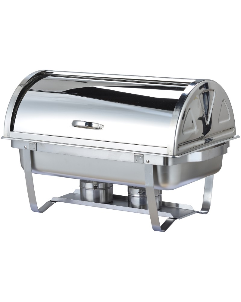 Roll Top Chafing Dish GN1/1 Stainless steel 9 litres 600x350x320mm Folding Frame | TurcoBazaar DTC1022 Roll Top Chafing Dish GN1/1 Stainless steel 9 litres 600x350x320mm Folding Frame | TurcoBazaar DTC1022