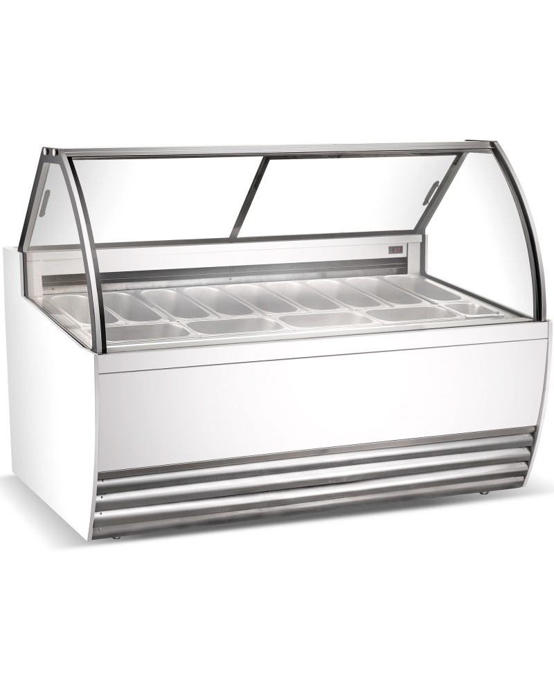 Professional Gelato & Ice Cream Serving Display Counter 13 tubs | TurcoBazaar DW13R Professional Gelato & Ice Cream Serving Display Counter 13 tubs | TurcoBazaar DW13R