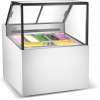 Professional Gelato & Ice Cream Serving Display Counter 7 tubs Straight front | TurcoBazaar DW7