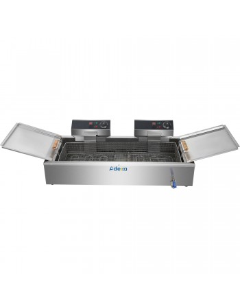 Commercial Fryer Single Tank Dual Zone Electric 26 litre 7.8kW Countertop Drainage tap | TurcoBazaar EF26L Commercial Fryer Single Tank Dual Zone Electric 26 litre 7.8kW Countertop Drainage tap | TurcoBazaar EF26L