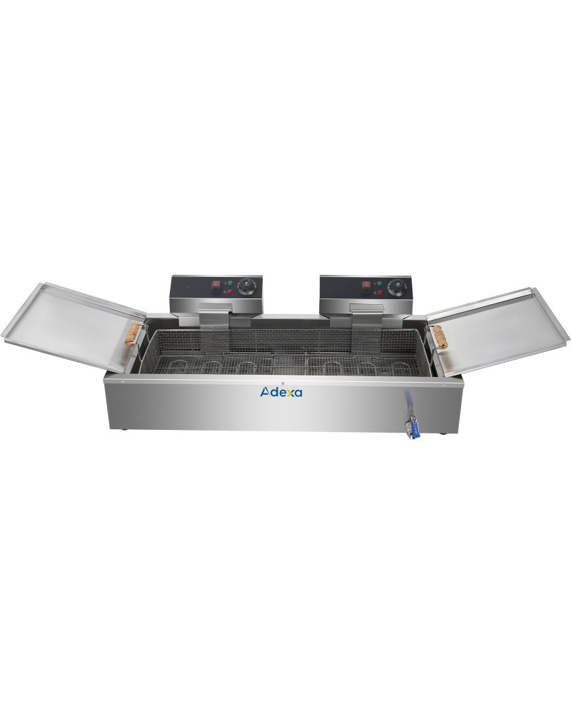 Commercial Fryer Single Tank Dual Zone Electric 26 litre 7.8kW Countertop Drainage tap | TurcoBazaar EF26L Commercial Fryer Single Tank Dual Zone Electric 26 litre 7.8kW Countertop Drainage tap | TurcoBazaar EF26L
