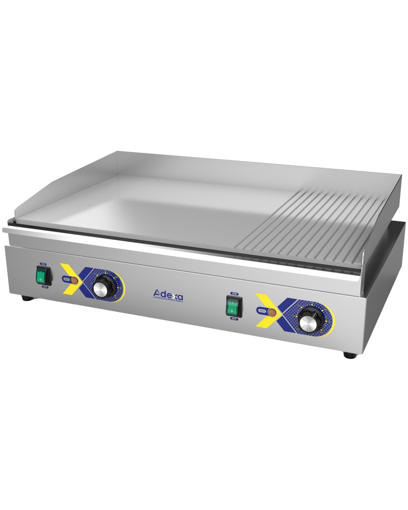 Commercial Electric Countertop Griddle 1/3 Ribbed Chrome Plate 720×477×232mm | TurcoBazaar EG720D2H