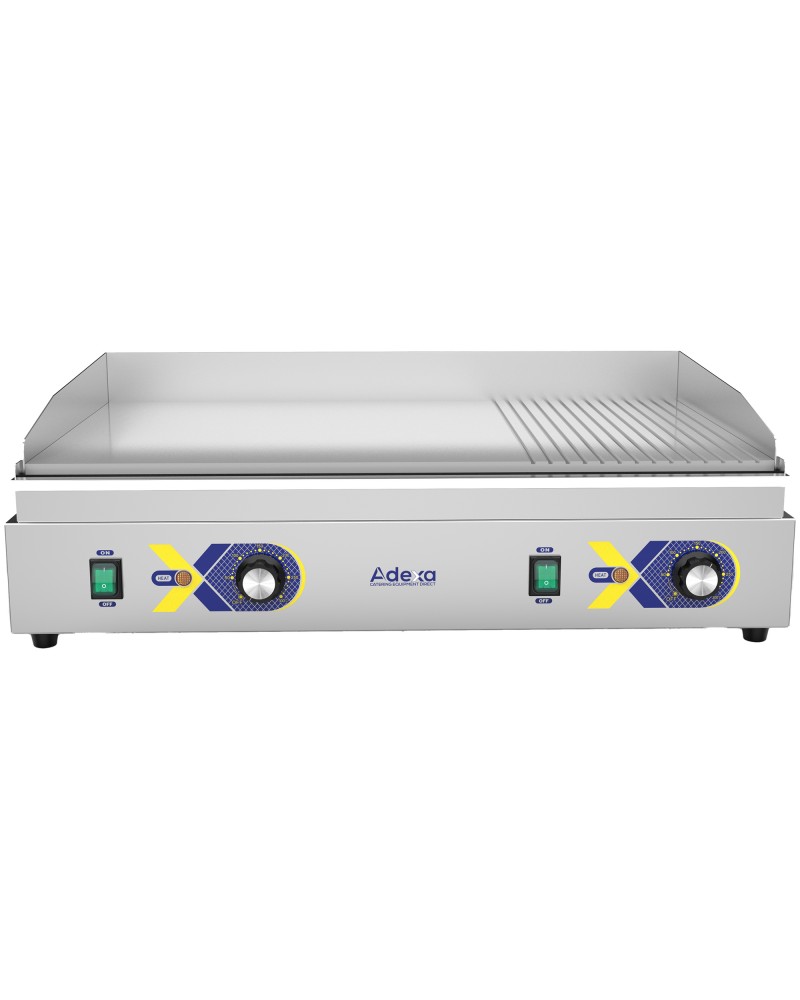 Commercial Electric Countertop Griddle 1/3 Ribbed Chrome Plate 720×477×232mm | TurcoBazaar EG720D2H