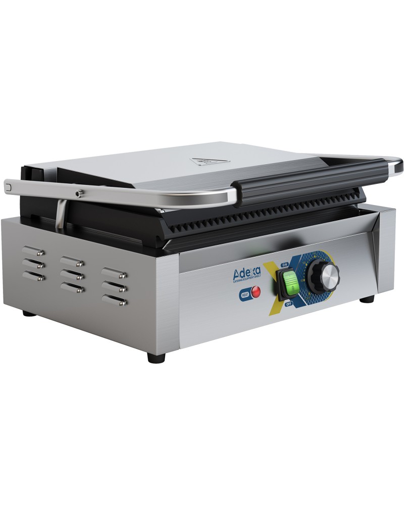 Heavy Duty Panini Contact grill Large Ribbed | TurcoBazaar EGD14C