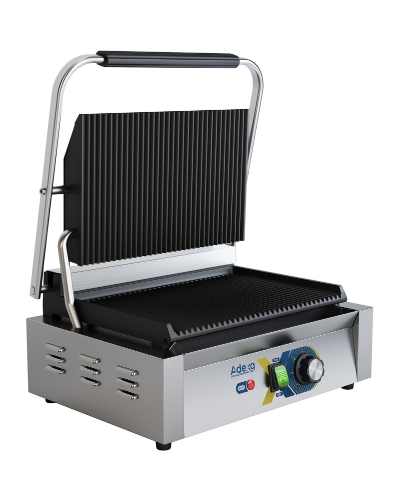 Heavy Duty Panini Contact grill Large Ribbed | TurcoBazaar EGD14C