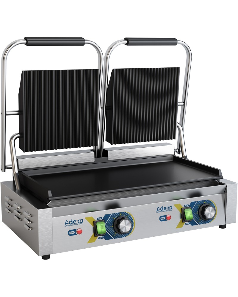 Heavy Duty Panini Contact grill Double Ribbed/Smooth | TurcoBazaar EGD20B