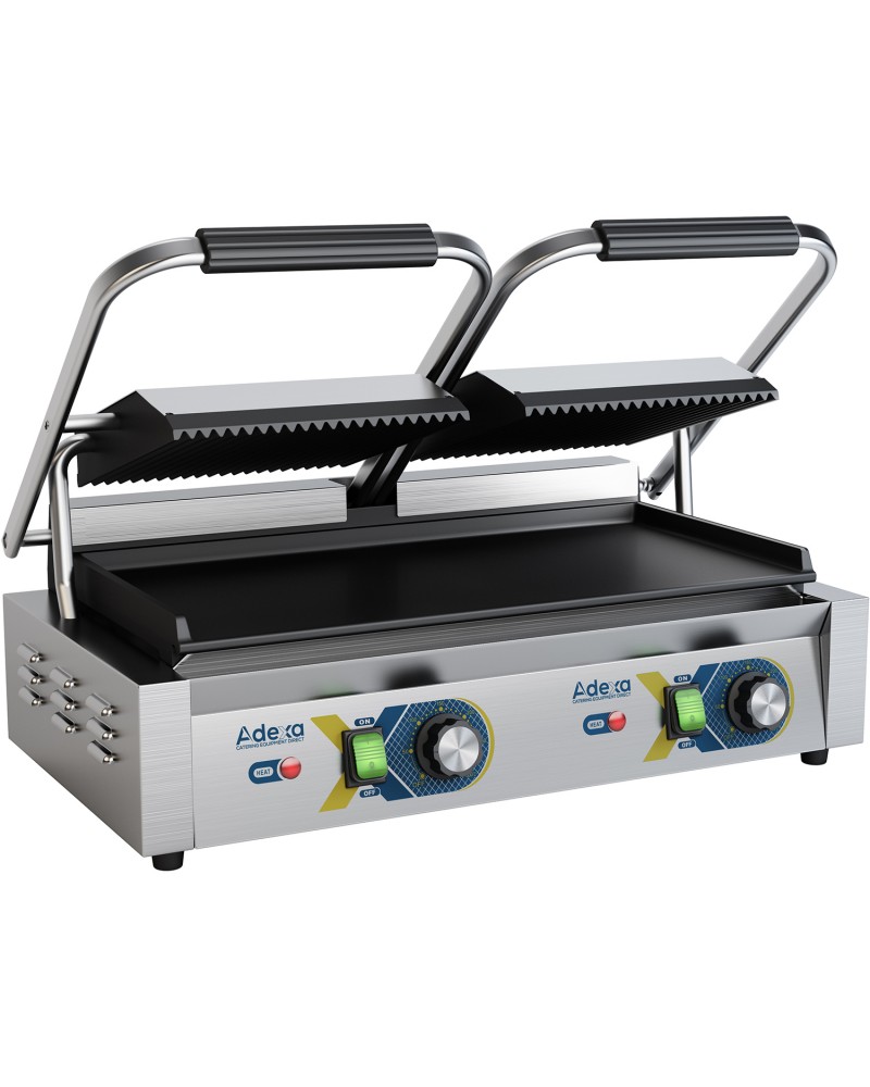 Heavy Duty Panini Contact grill Double Ribbed/Smooth | TurcoBazaar EGD20B