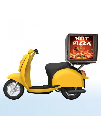 Front Loaded Pizza Box Transporter with label area | TurcoBazaar EPPMBP