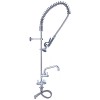 Pre Rinse Spray Unit with Swing faucet Deck mount Double inlet Height 1000mm Stainless steel | TurcoBazaar EQ2801A12