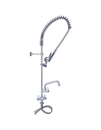 Pre Rinse Spray Unit with Swing faucet Deck mount Double inlet Height 1000mm Stainless steel | TurcoBazaar EQ2801A12