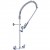 8" Wall Mount Commercial Pre-Rinse Faucet with Flexible Hose & Spray Valve Chrome Plated Brass | TurcoBazaar EQ2802A