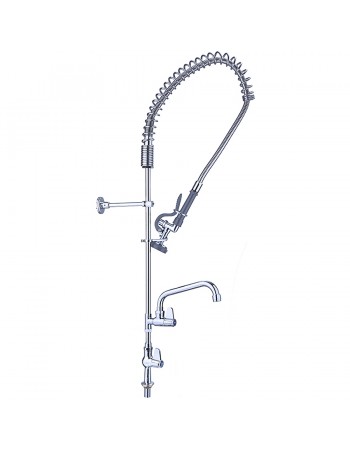 Pre Rinse Spray Unit with Swing faucet Deck mount Single inlet Height 1000mm Stainless steel | TurcoBazaar EQ2803A12