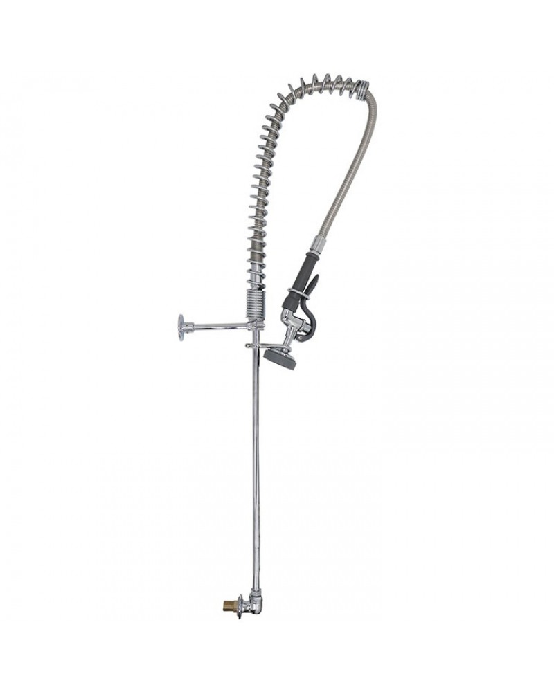 Backsplash Mount Mixing Faucet with 20" Riser & 37" Flexible Hose Chrome Plated Brass | TurcoBazaar EQ2811A