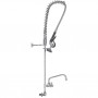Backsplash Mount Mixing Faucet with 20" Riser & 37" Flexible Hose & 12" Swing Nozzle Chrome Plated Brass | TurcoBazaar EQ2811A12