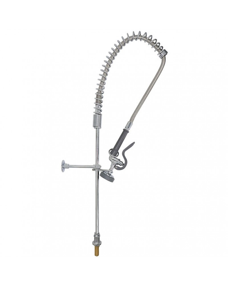 Desk Mount Mixing Faucet with 20" Riser & 37" Flexible Hose Chrome Plated Brass | TurcoBazaar EQ2812A