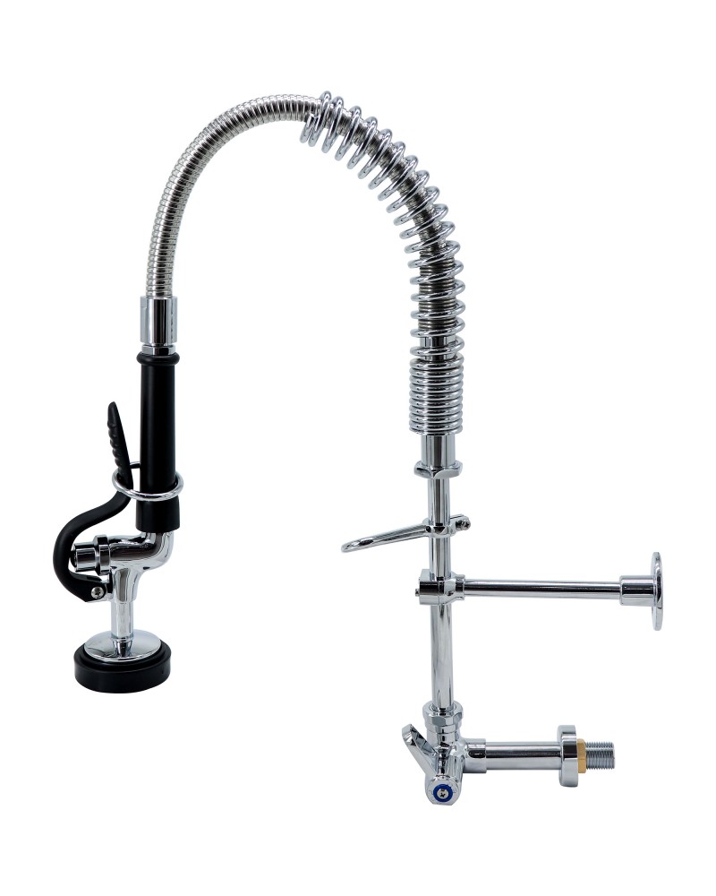 8" Desk Mount Mixing Faucet with 8" Riser & 18" Flexible Hose Chrome Plated Brass | TurcoBazaar EQ7810A