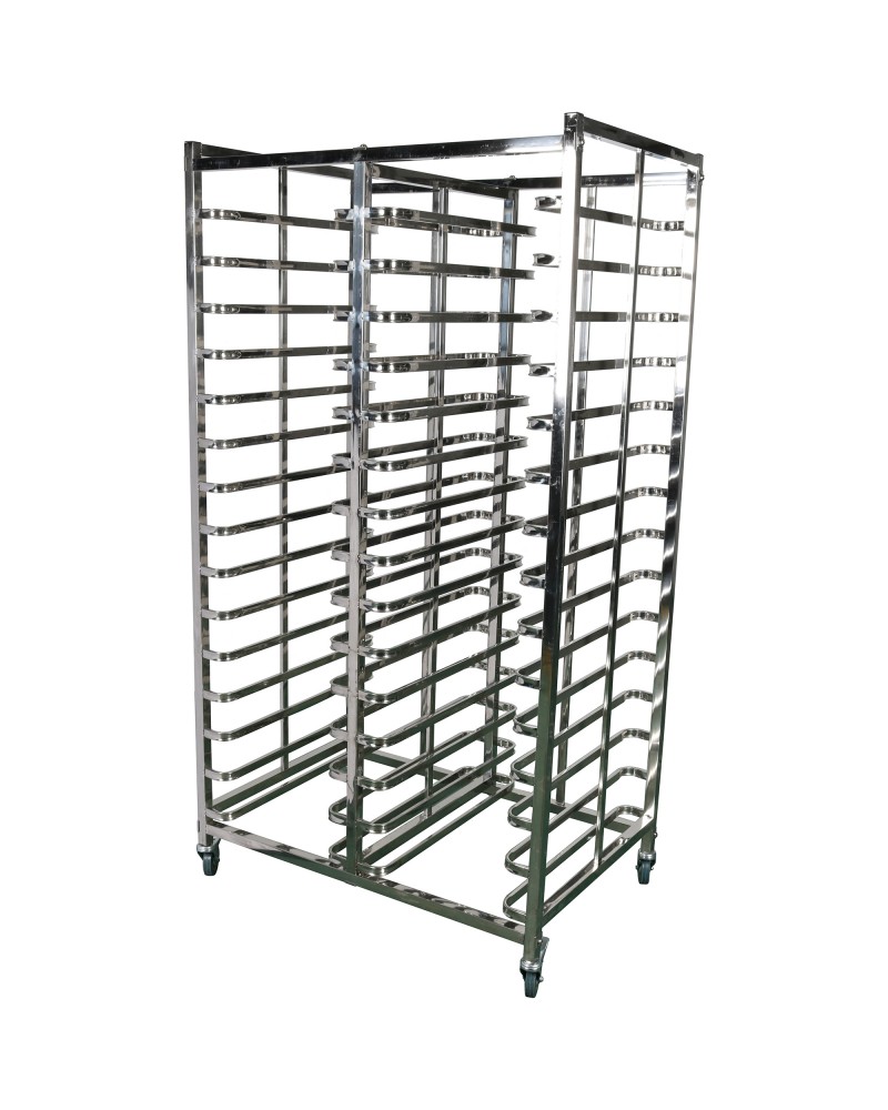 Economic Design Rack Trolley Dual Row 2x15 Tiers for 600x400mm Sheet Pans | TurcoBazaar ERT6415X2