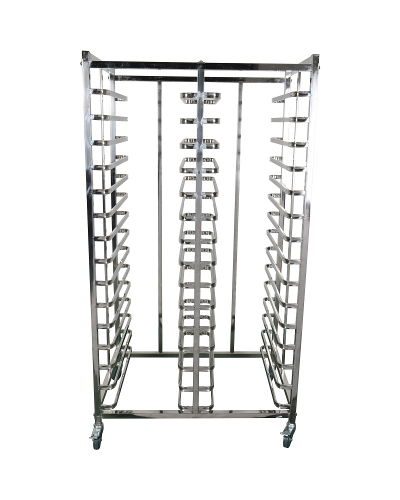 Economic Design Rack Trolley Dual Row 2x15 Tiers for 600x400mm Sheet Pans | TurcoBazaar ERT6415X2