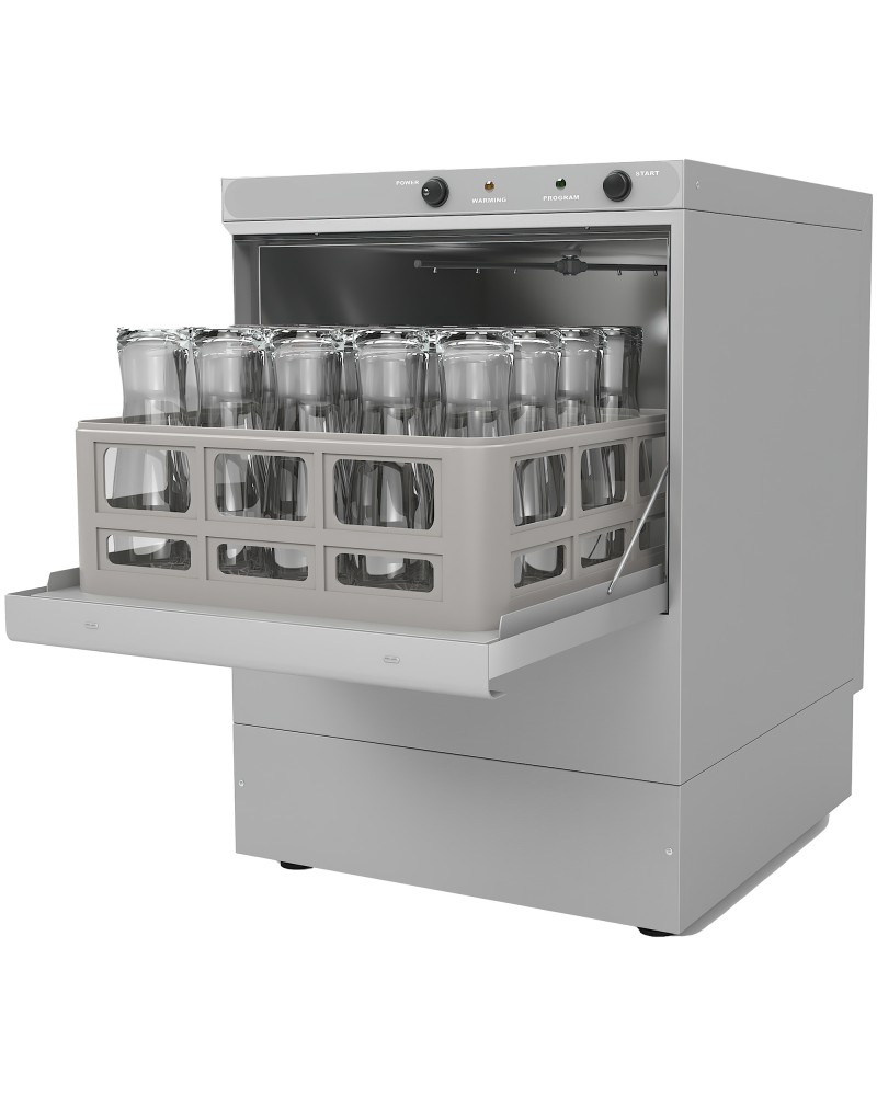 Commercial Glasswasher with 350mm Basket and Rinse Pump | TurcoBazaar EVW12 - MADE IN EUROPE Commercial Glasswasher with 350mm Basket and Rinse Pump | TurcoBazaar EVW12 - MADE IN EUROPE