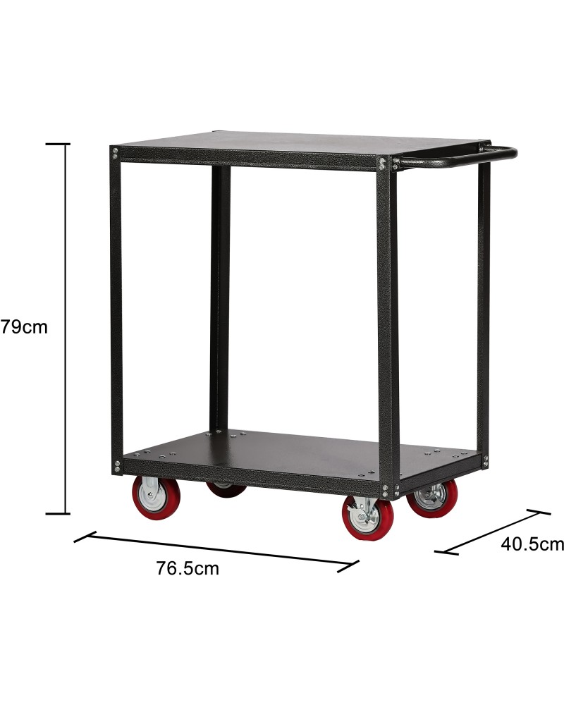 Workshop Utility Trolley Cart 2-Tier 405x765x810mm | TurcoBazaar FS302