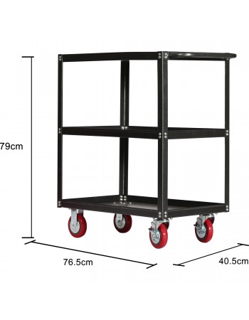 Workshop Utility Trolley Cart 3-Tier 405x765x810mm | TurcoBazaar FS303