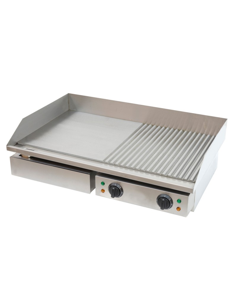 Commercial Griddle Smooth/Ribbed 730x500x230mm 4.4kW Electric | TurcoBazaar FT822