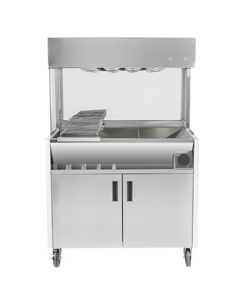 Commercial Electrical Food & Chips Warmer Station FW10 Stainless Steel 1000x700x1560mm | TurcoBazaar FW10 Commercial Electrical Food & Chips Warmer Station FW10 Stainless Steel 1000x700x1560mm | TurcoBazaar FW10