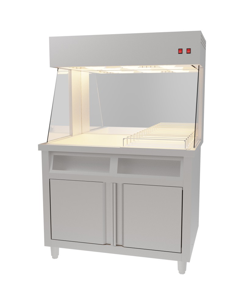 Commercial Electric Chip Scuttle & Warming Station with Cupboard 1000x700x1500mm | TurcoBazaar FW1000 Commercial Electric Chip Scuttle & Warming Station with Cupboard 1000x700x1500mm | TurcoBazaar FW1000